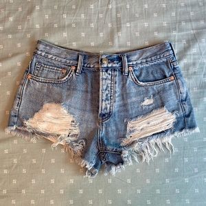 Free People Loving Good Vibrations Cutoff Shorts